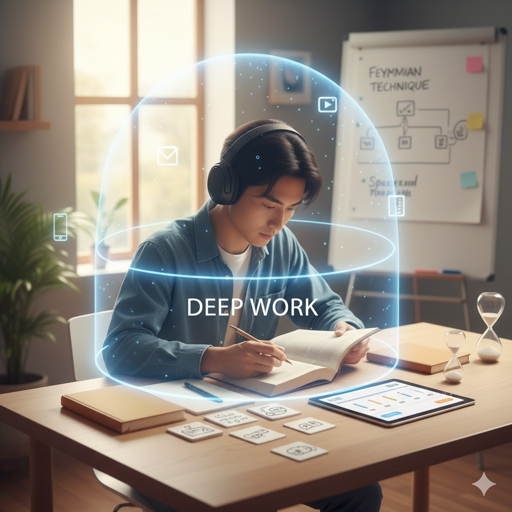 Judul: Belajar Efektif: Menguasai Ilmu dengan Seni Fokus dan Pengulangan